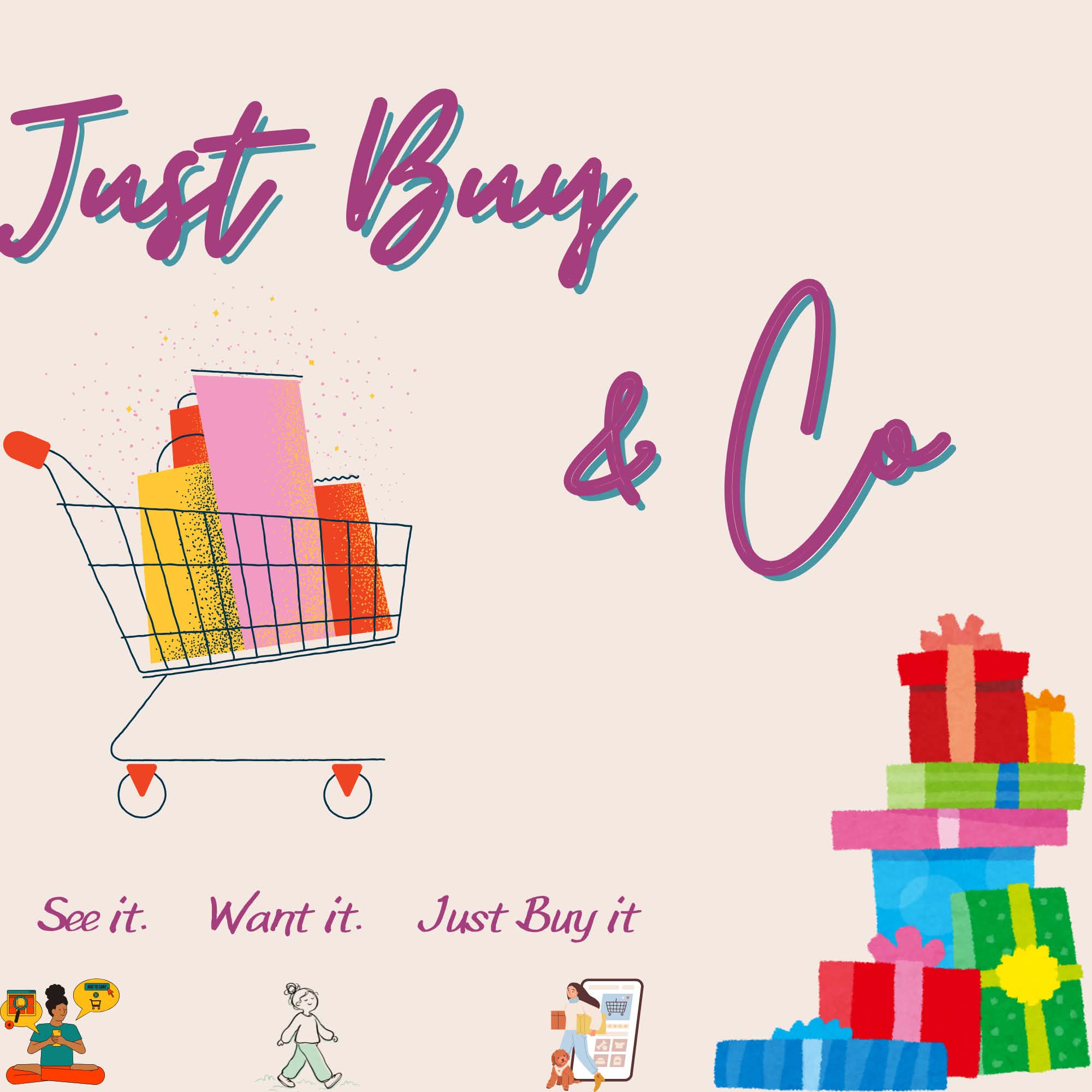 Just Buy & Co. shopping illustration